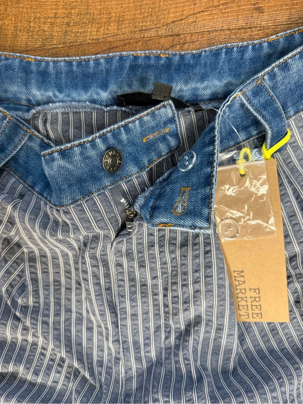 Light Índigo Denim Waistband Pants - Picture 6 of 7